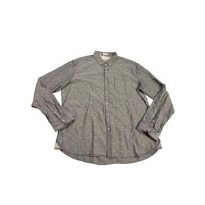 7 Diamonds Originals Mens XL Gray Button Down Long‎ Sleeve Shirt